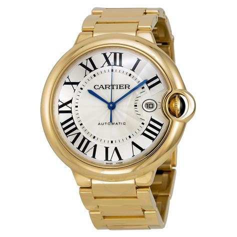 all gold cartier watch|cartier 18k gold watch models.